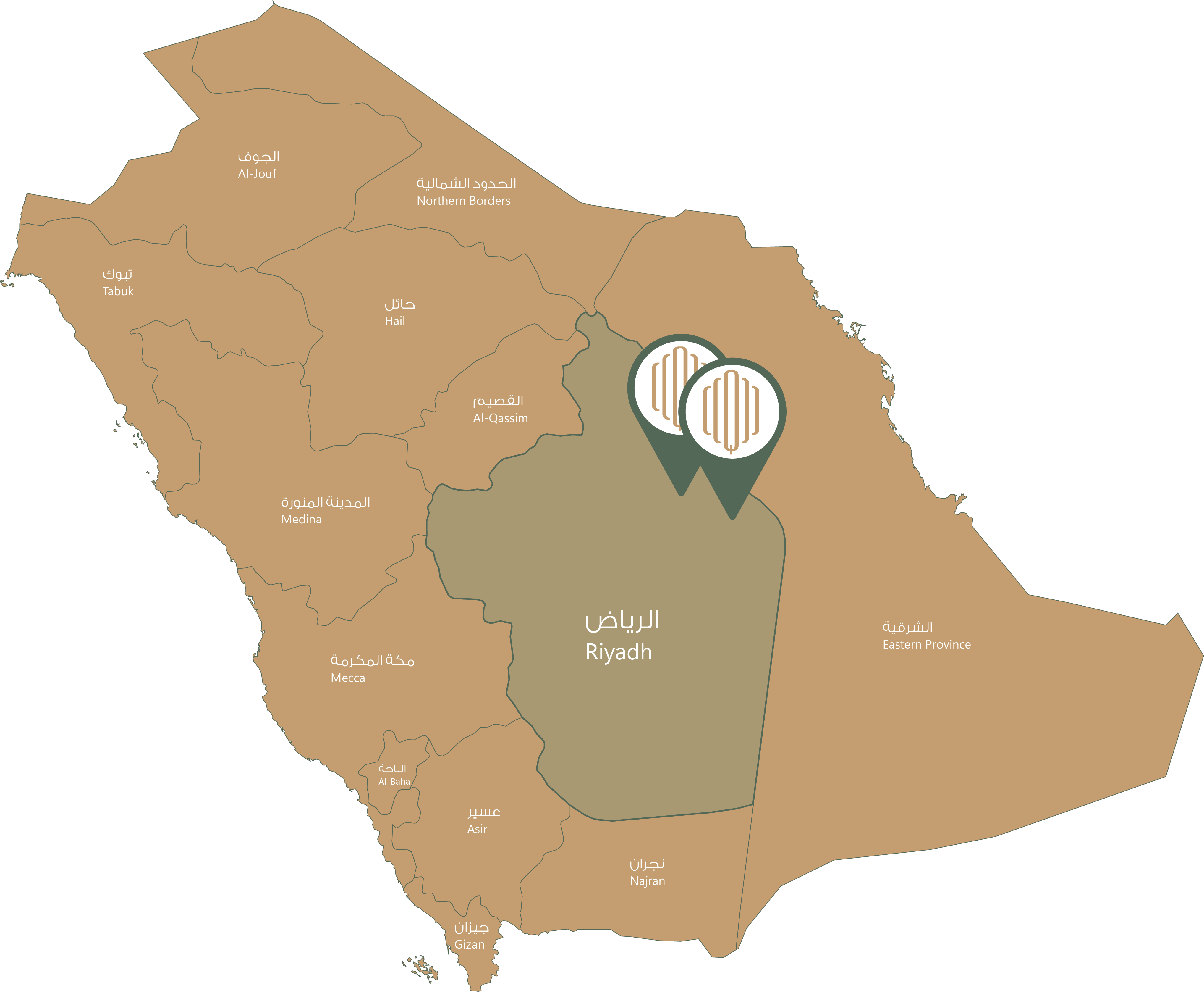 خريطة المملكة